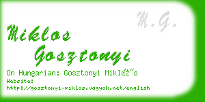miklos gosztonyi business card